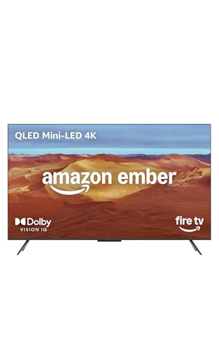 Amazon Ember 85" Mini-LED Series with Fire TV (newest model), QLED 4K UHD smart TV, Dolby Vision IQ, 144hz gaming mode, Ambient Experience, find shows faster with Alexa+