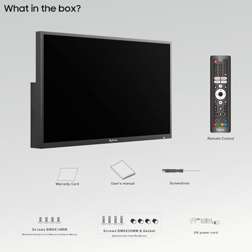 SYLVOX 4K Outdoor Google TV, 1000-Nit Partial Sun