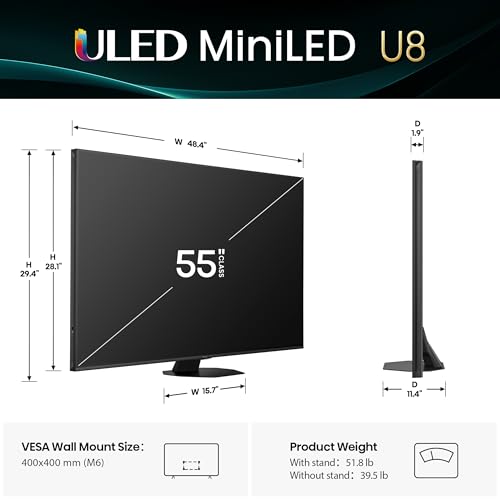 Hisense Class U8 Series Mini-LED Pro ULED 4K UHD Google Smart TV