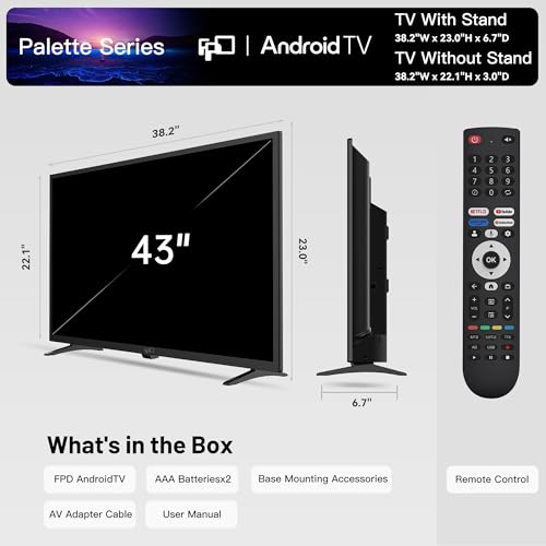 FPD 43 Inch Smart TV Flat Screen LED Television