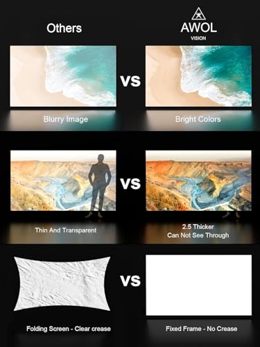 AWOL Vision LTV-3000 Pro 4K Laser Projector with MW Screen