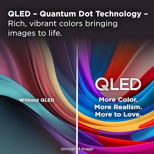 TCL Class T7 Series | 4K QLED HDR | 2025 Model | 120HZ-144HZ High Brightness Smart Google TV Dolby Atmos Audio | Voice Remote Alexa Gaming Streaming Television