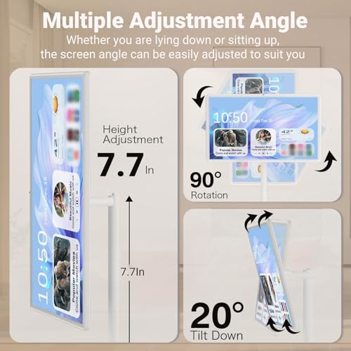 32" Wireless Smart Portable TV, Android 12/13, 4K Touchscreen Monitor, 8+128GB, 5-8H Battery, 360° Rotation, 1080P/4K for Home, Office, Classroom