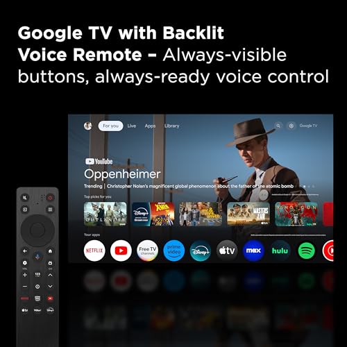 TCL Class T7 Series | 4K QLED HDR | 2025 Model | 120HZ-144HZ High Brightness Smart Google TV Dolby Atmos Audio | Voice Remote Alexa Gaming Streaming Television