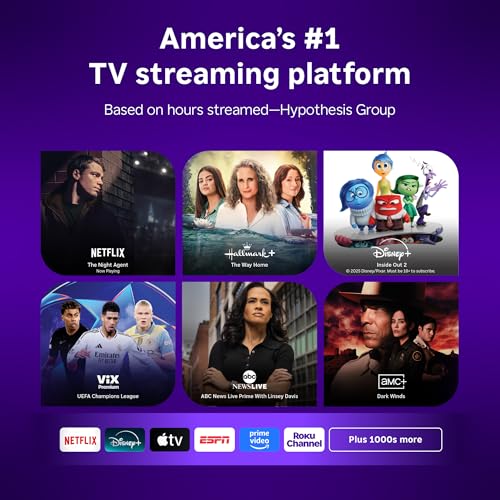Roku Smart TV 2025 – RokuTV with Enhanced Voice Remote – Flat Screen LED Television with Wi-Fi for Streaming Live Local News, Sports, Family Entertainment