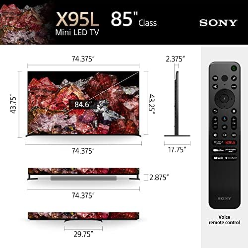 Sony 85 Inch Mini LED 4K Ultra HD TV X95L Series: BRAVIA XR Smart Google TV