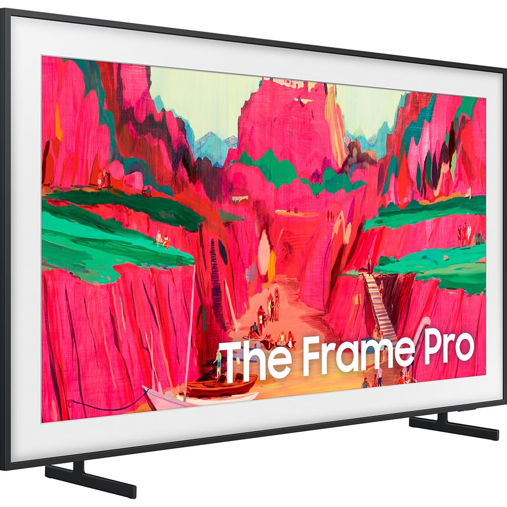 Samsung 75 inch The Frame Pro LS03FW 4K Neo QLED Mini LED Smart TV (2025) QN75LS03FWFXZA Bundle with HW-Q600F 3.1.2ch Soundbar and Subwoofer, 2X HDMI Cable and Deco Gear Home Theater Beginner's Guide