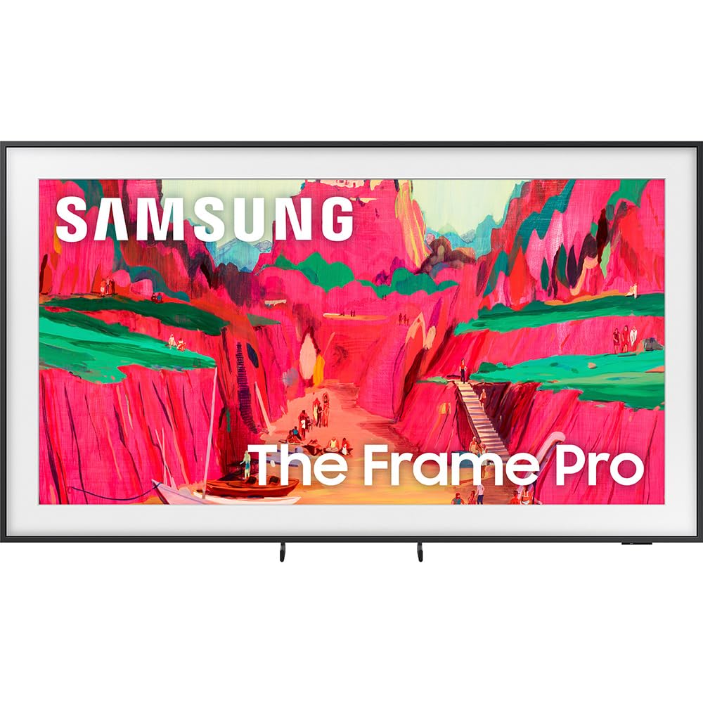 Samsung 75 inch The Frame Pro LS03FW 4K Neo QLED Mini LED Smart TV (2025) QN75LS03FWFXZA Bundle with HW-Q600F 3.1.2ch Soundbar and Subwoofer, 2X HDMI Cable and Deco Gear Home Theater Beginner's Guide