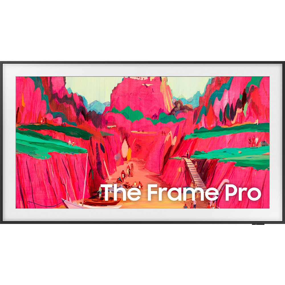 Samsung 75 inch The Frame Pro LS03FW 4K Neo QLED Mini LED Smart TV (2025) QN75LS03FWFXZA Bundle with HW-Q600F 3.1.2ch Soundbar and Subwoofer, 2X HDMI Cable and Deco Gear Home Theater Beginner's Guide