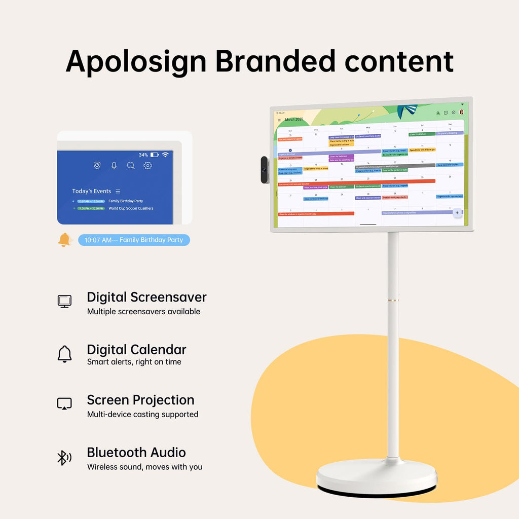 ApoloSign Rolling Touchscreen Smart TV with Android 13