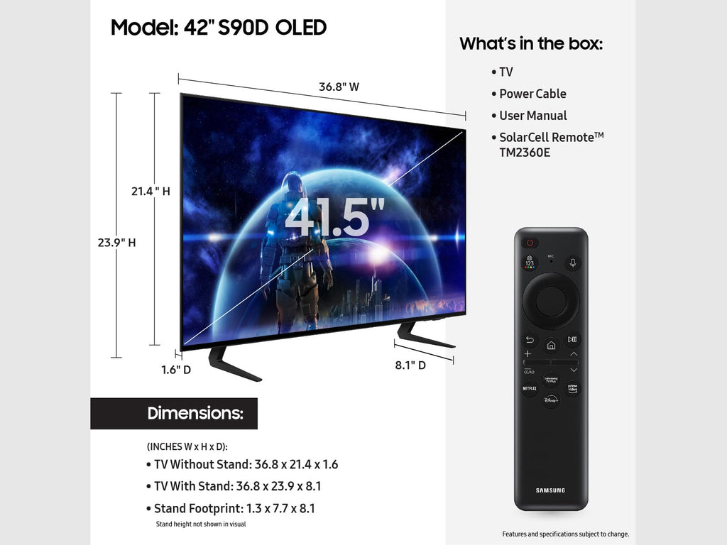 SAMSUNG 65-Inch Class OLED 4K S90D Series