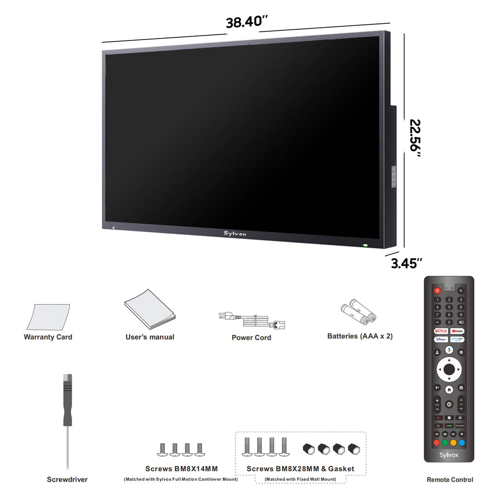 SYLVOX Weatherproof Outdoor Smart TV for Patio Use