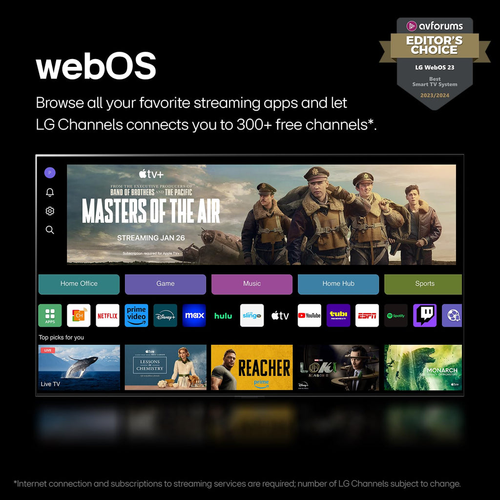 LG Class OLED evo C4 Series Smart TV 4K Processor Flat Screen with Magic Remote AI-Powered with Alexa Built-in