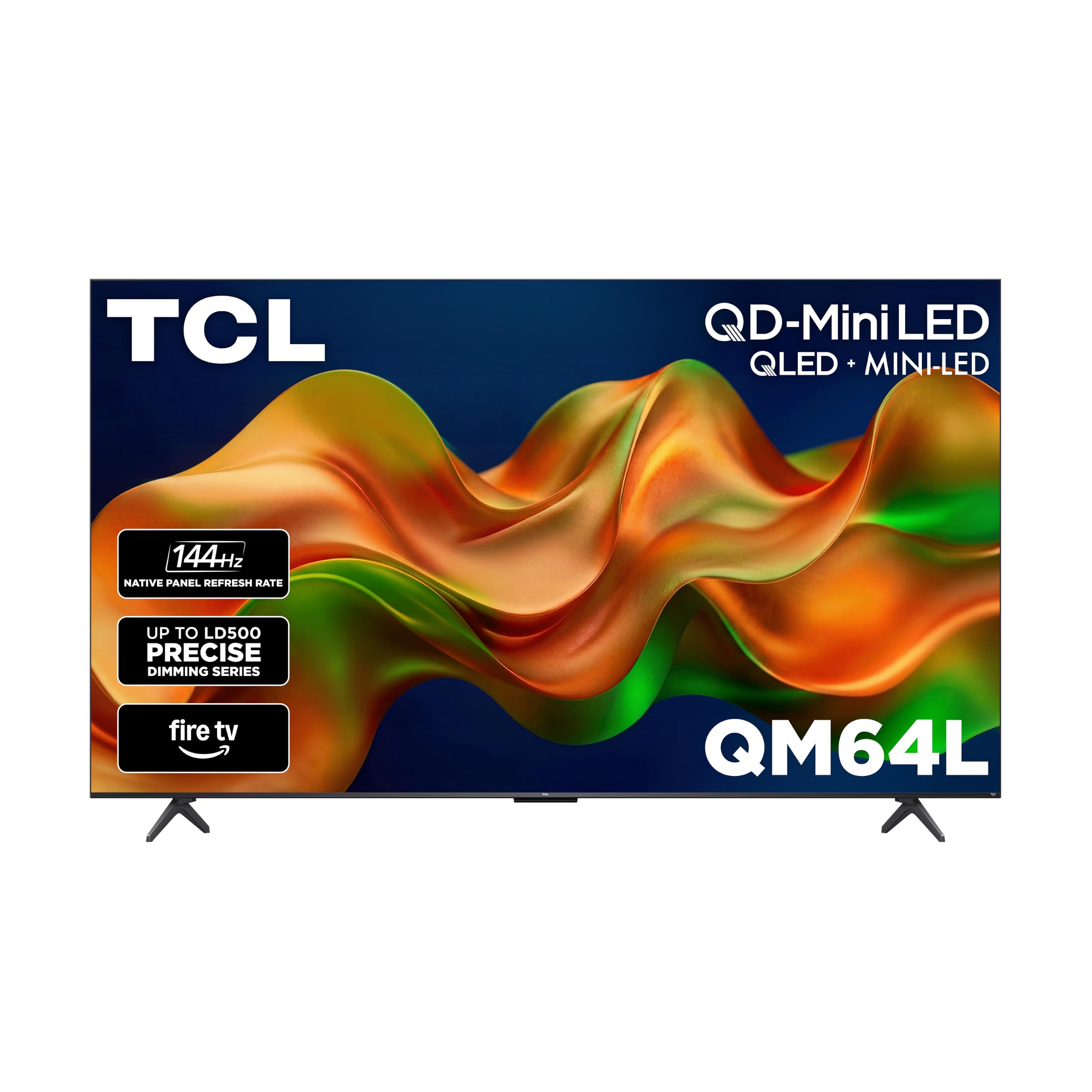TCL QM64L Series QLED 4K Smart QD-Mini LED TV with Fire TV New Halo Control System, LD500 Precise Dimming Series, High Contrast HVA Panel, 144Hz Native Panel Refresh Rate