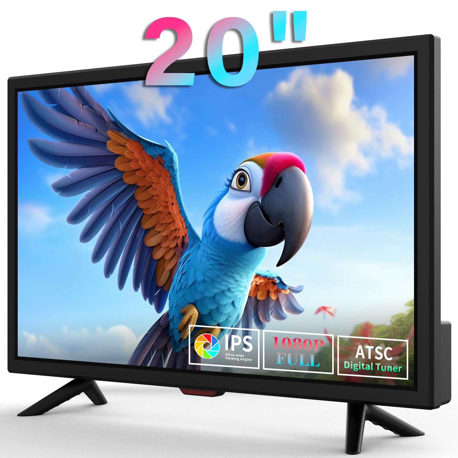 othoig 20-Inch Small Kitchen TV with HDMI USB VGA Ports