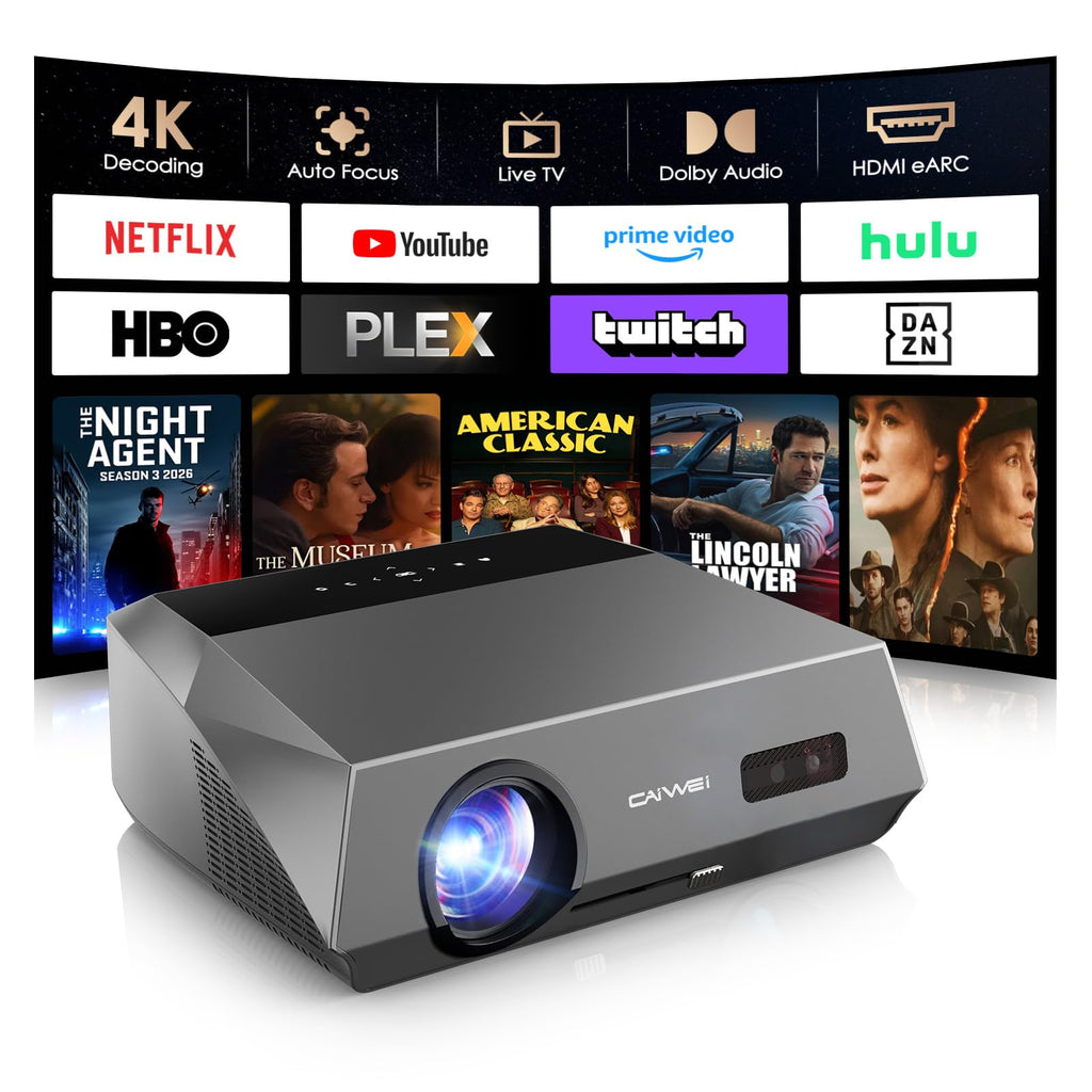 4K-Supported Projector with WiFi 6 Bluetooth and ARC