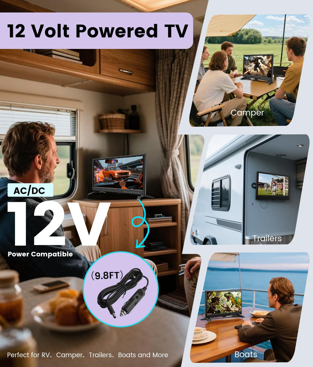 Feihe 19-Inch LED Widescreen TV for Kitchen and RV