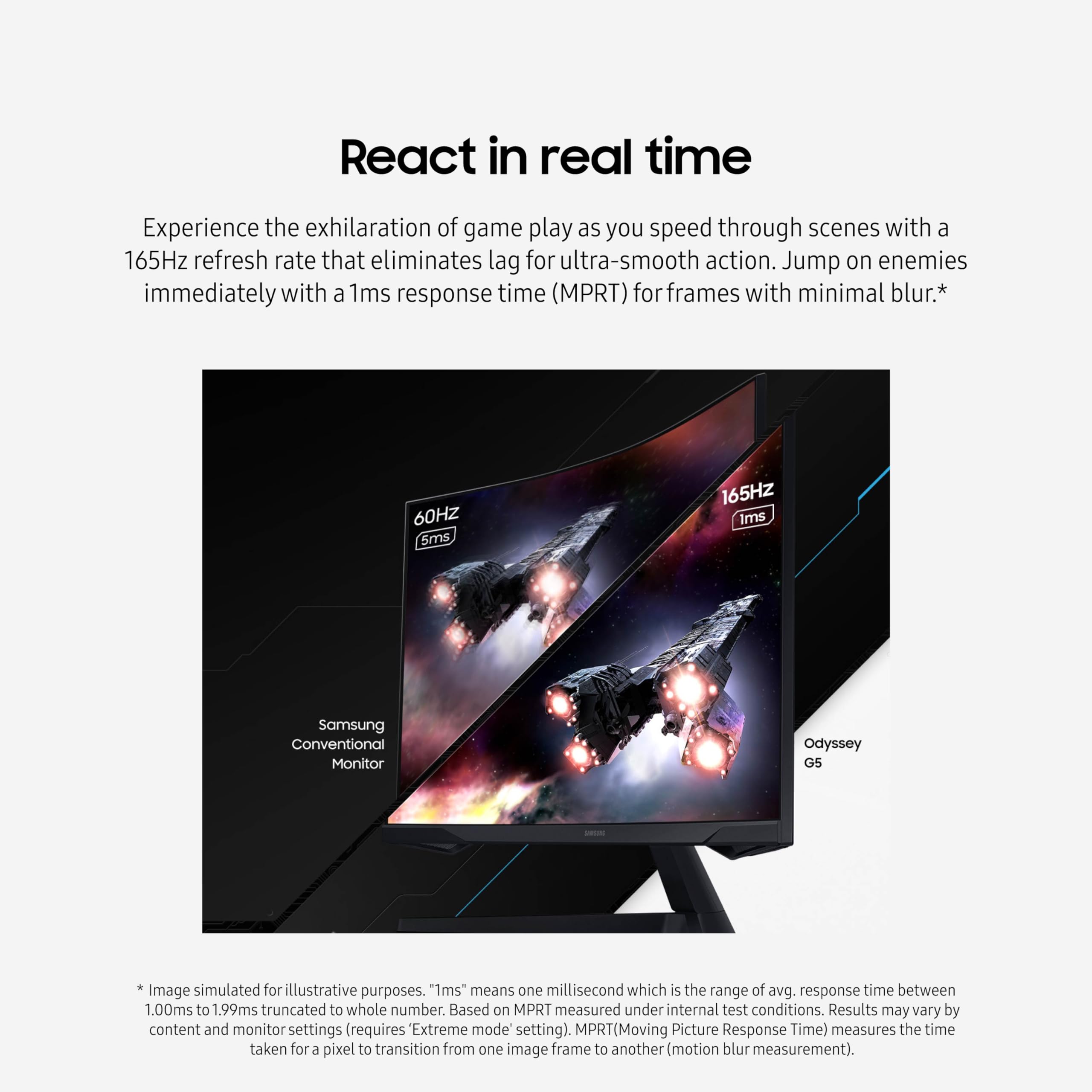 Samsung Odyssey G55C Curved QHD Gaming Monitor