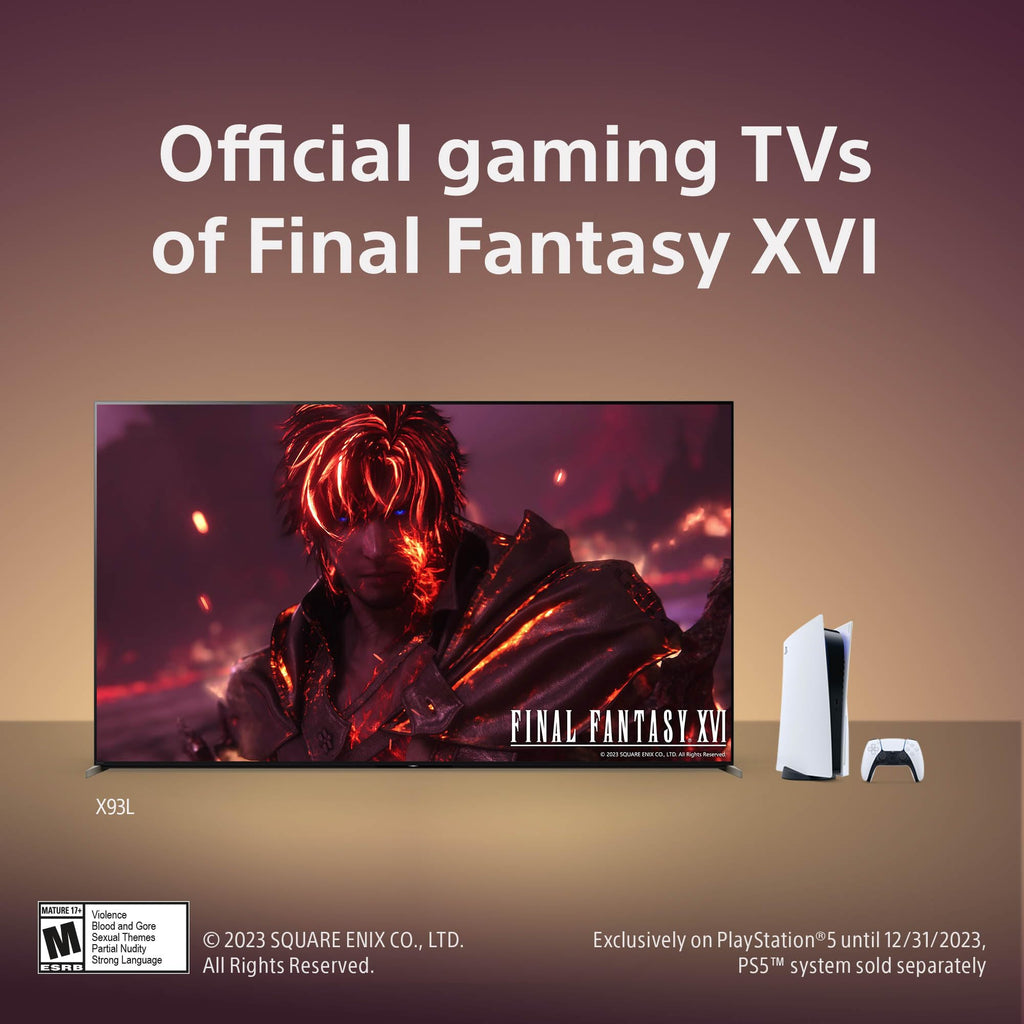 Sony Mini LED 4K Ultra HD TV X93L Series: BRAVIA XR Smart Google TV with Dolby Vision HDR and Exclusive Features for The PlayStation- 2023 Model