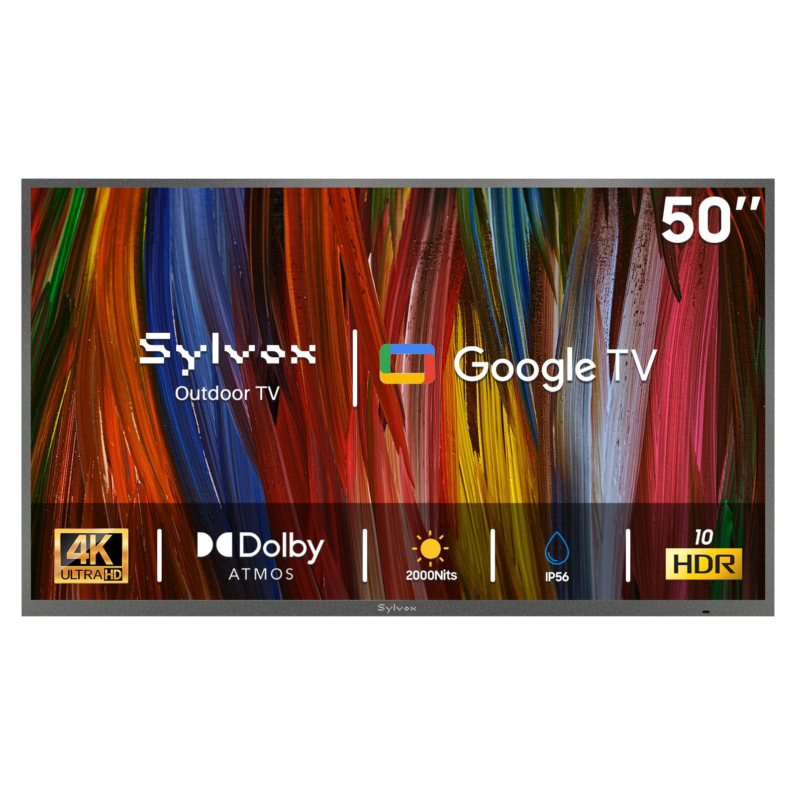 SYLVOX 4K Outdoor Google TV, 1000-Nit Partial Sun