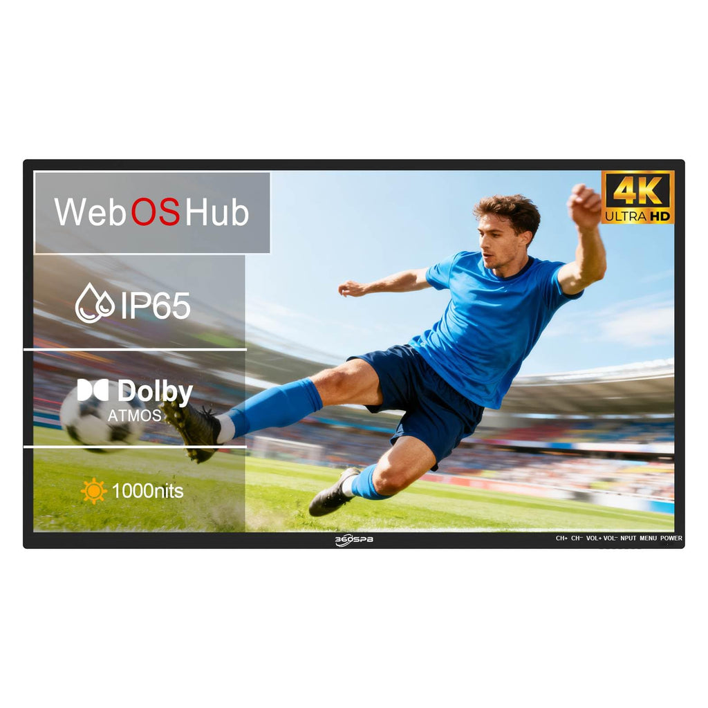 360SPB 4K IP65 Outdoor Smart TV, 1000-Nit Brightness
