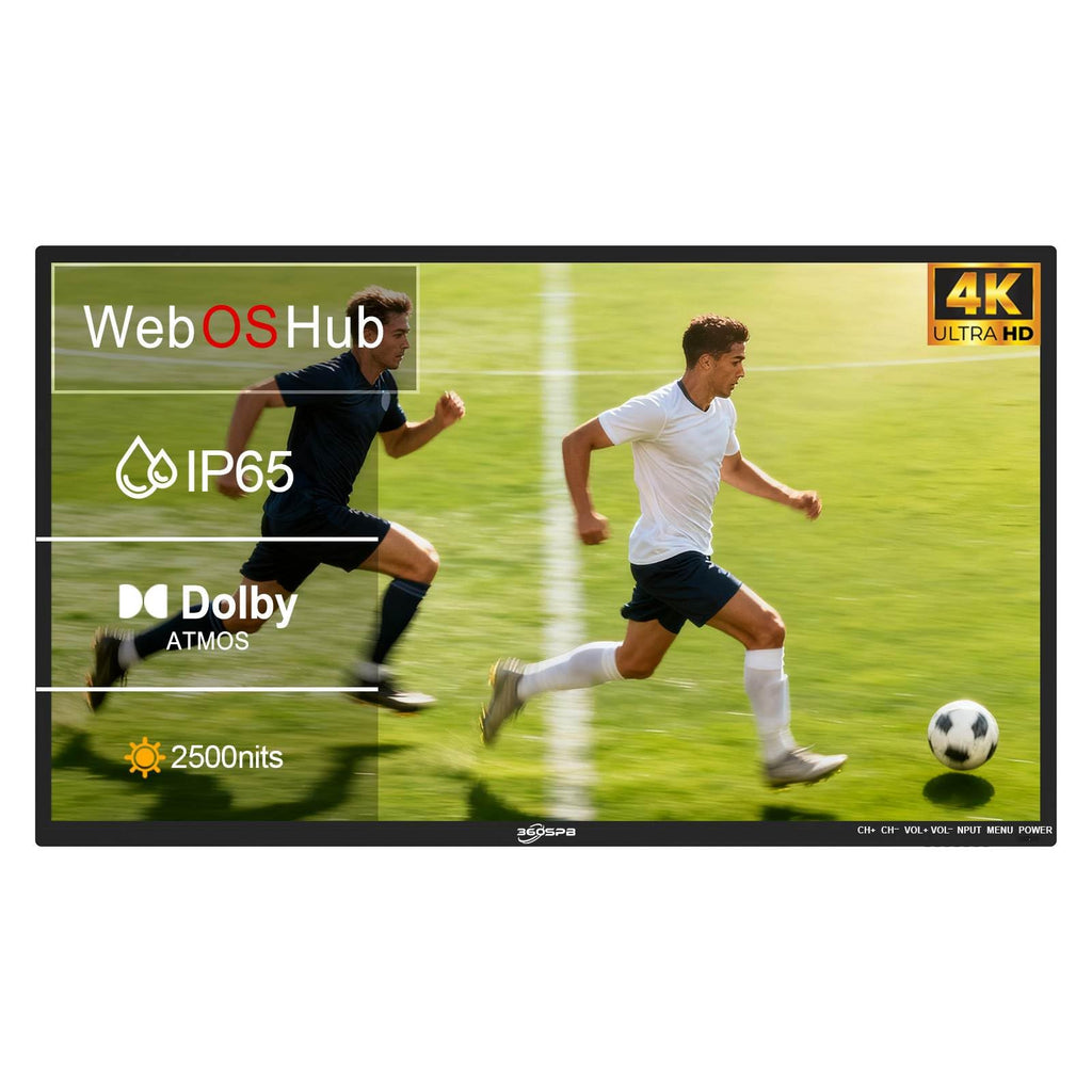 360SPB 4K IP65 Outdoor Smart TV, 1000-Nit Brightness
