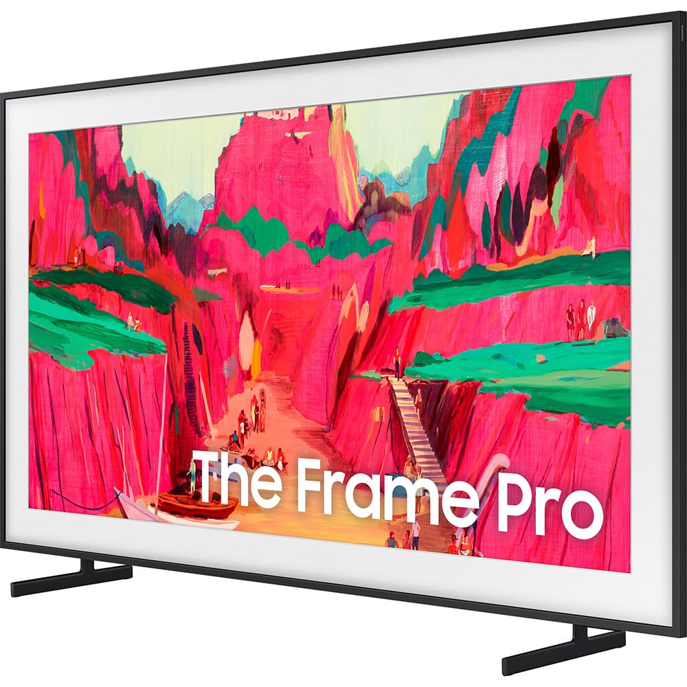 Samsung 75 inch The Frame Pro LS03FW 4K Neo QLED Mini LED Smart TV (2025) QN75LS03FWFXZA Bundle with HW-Q600F 3.1.2ch Soundbar and Subwoofer, 2X HDMI Cable and Deco Gear Home Theater Beginner's Guide