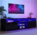 Hlivelood 80.7-Inch High Gloss TV Stand with Storage