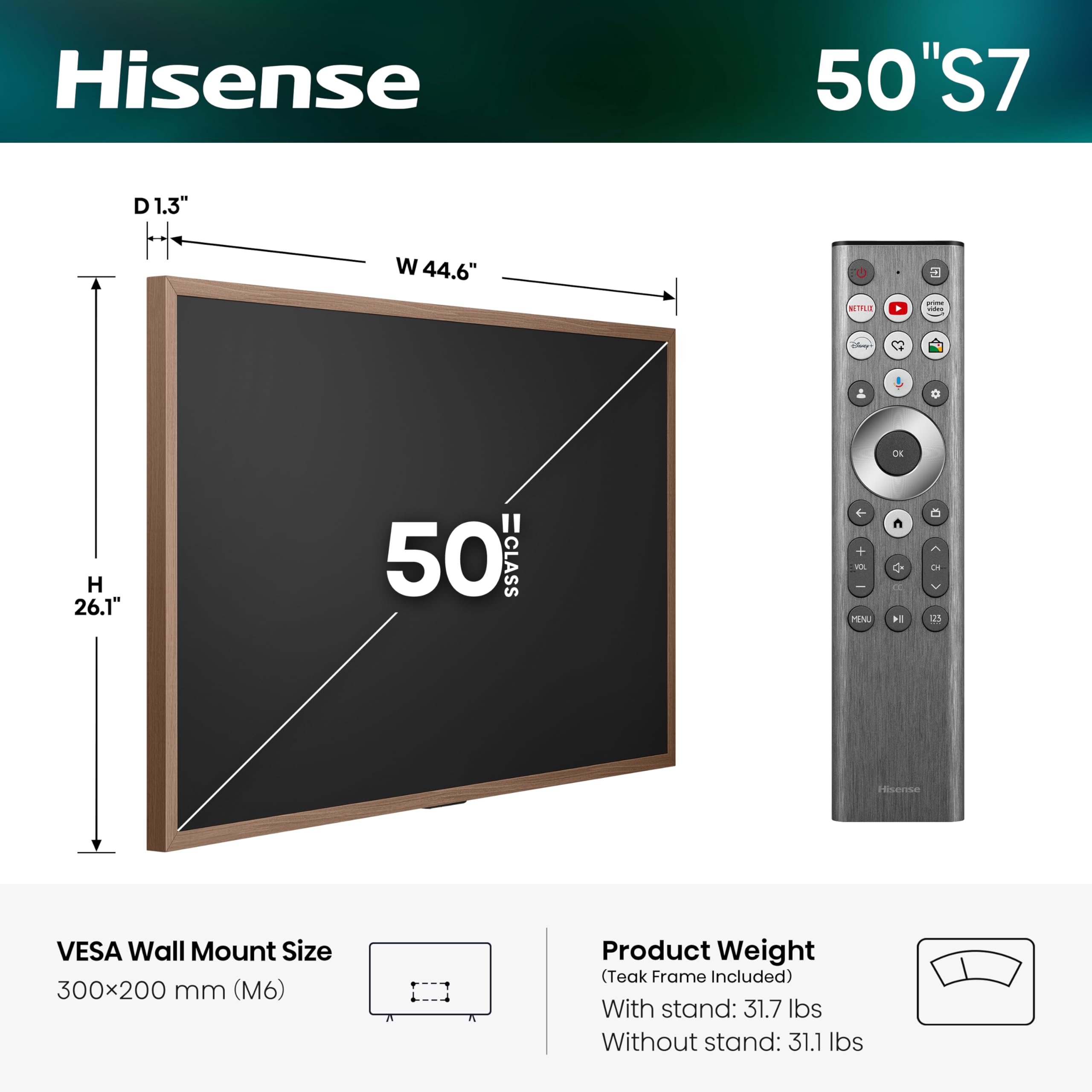 Hisense Canvas 4K QLED Art Mode Smart TV Display