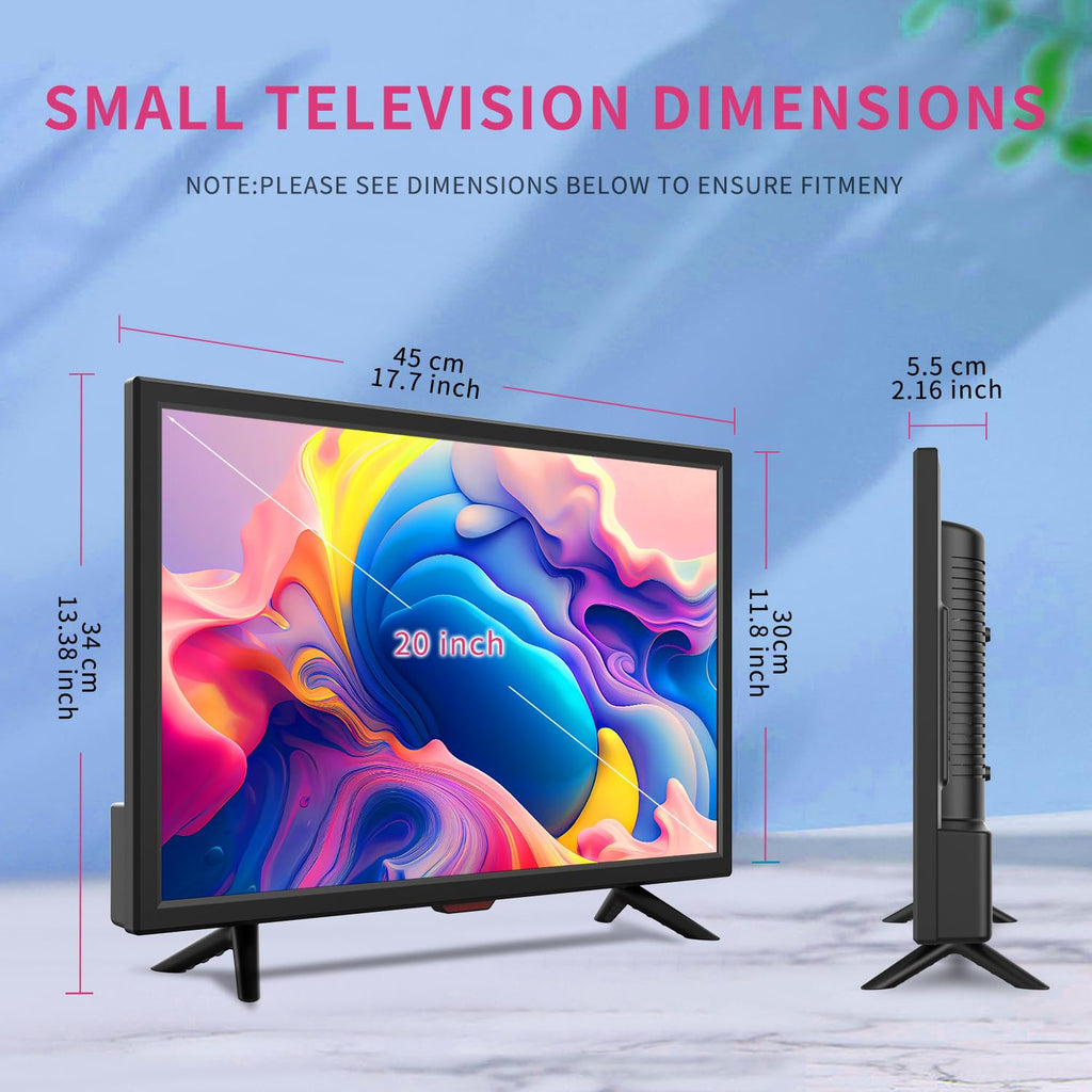othoig 20-Inch Small Kitchen TV with HDMI USB VGA Ports
