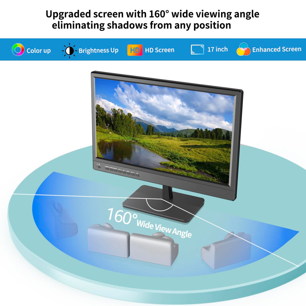 othoig 17-Inch HD LED Portable TV for Camping and Kitchen