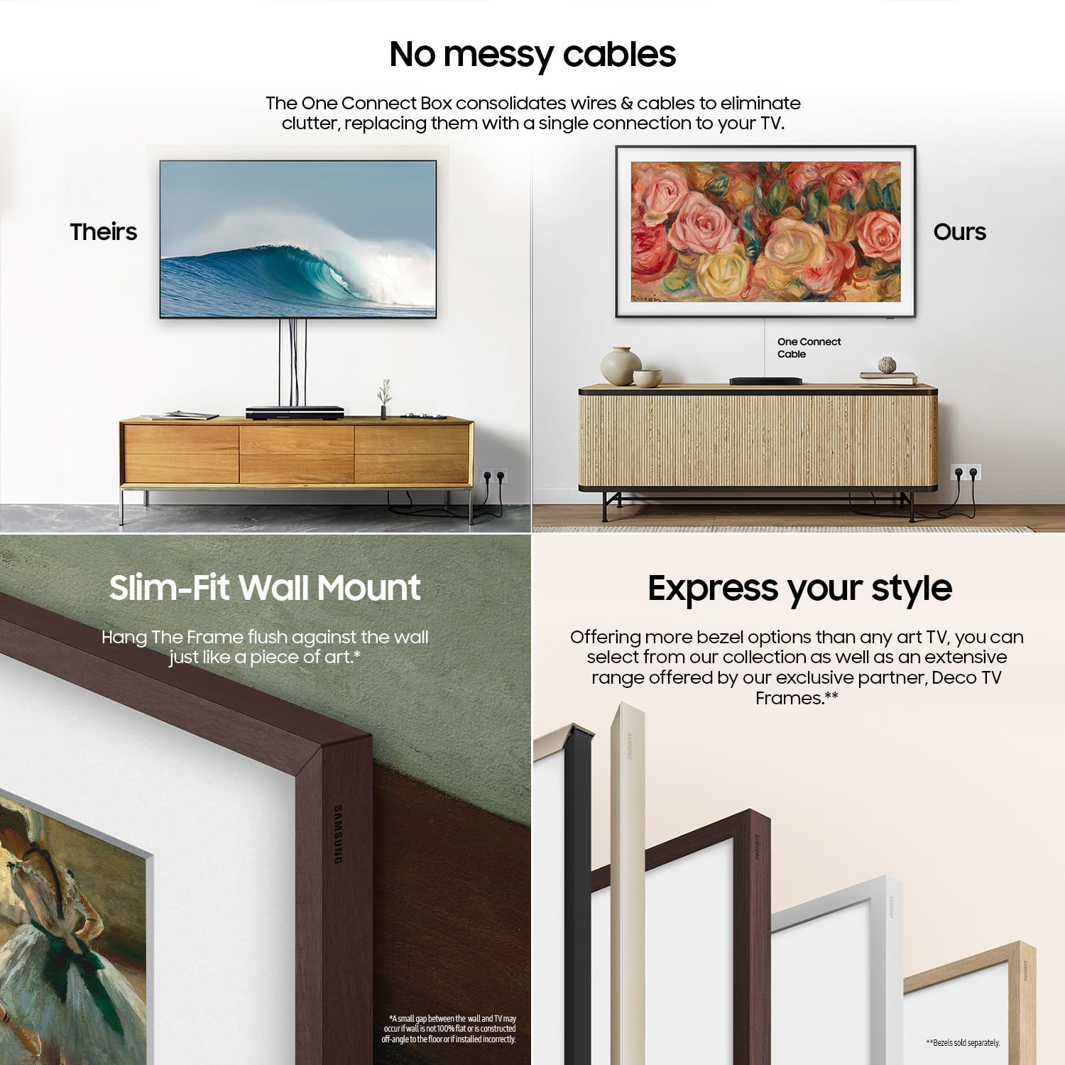 SAMSUNG 75-Inch Class QLED 4K LS03D The Frame Series Quantum HDR Smart TV w/Dolby Atmos, Art Mode, Anti-Reflection, Customizable Frame