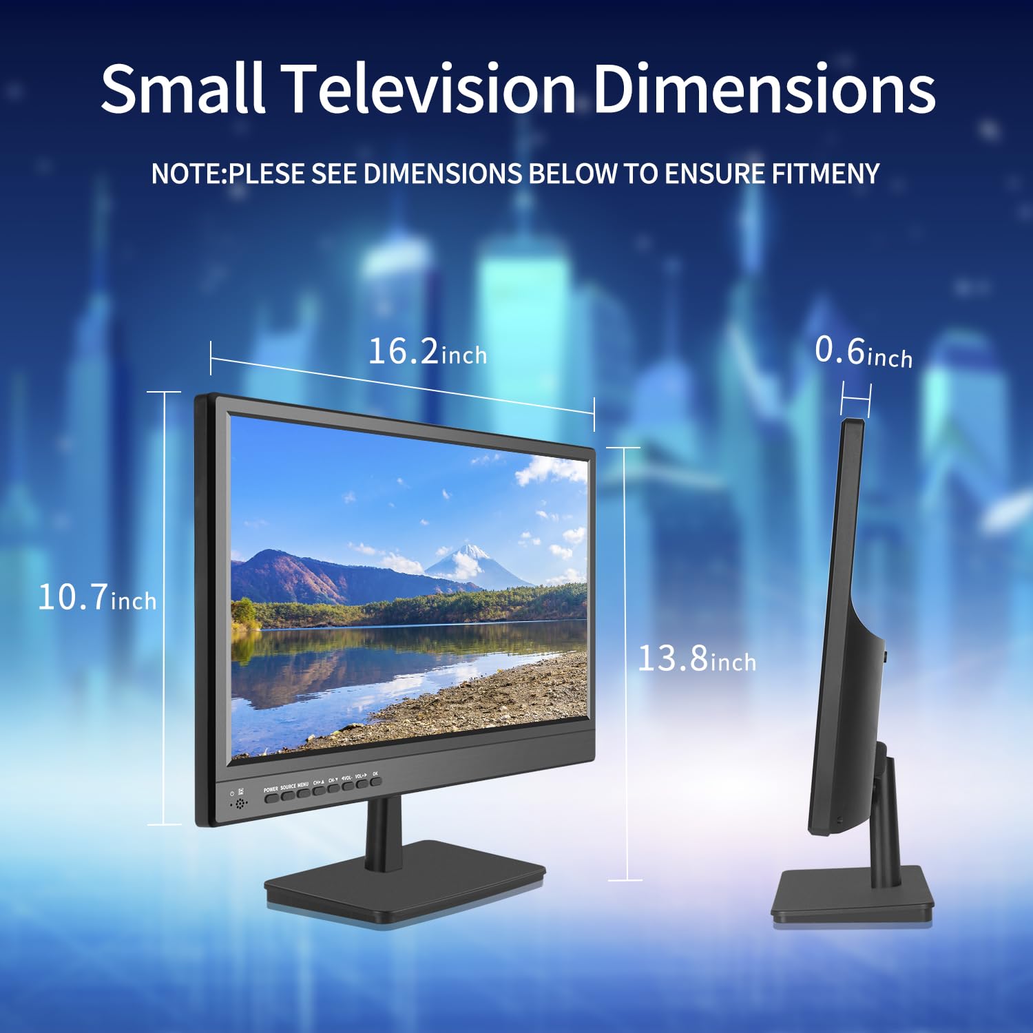 othoig 17-Inch HD LED Portable TV for Camping and Kitchen