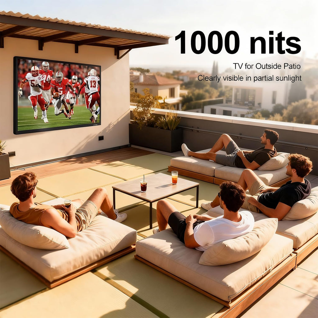 ZPNUZDU 43-65-Inch 4K UHD IP65 Outdoor Patio TV