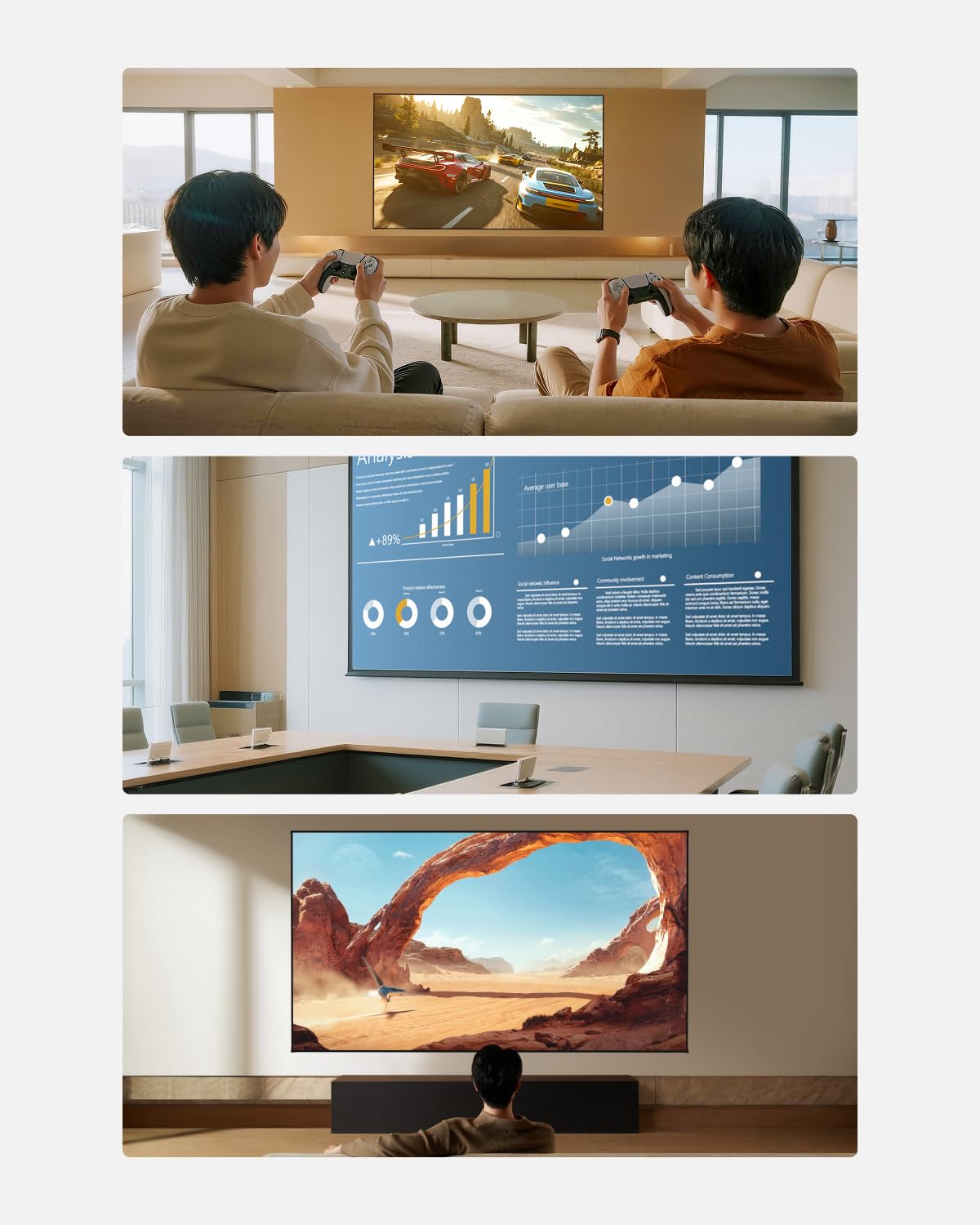 XGIMI Horizon 20 Max 4K Laser Projector with 100-Inch Screen