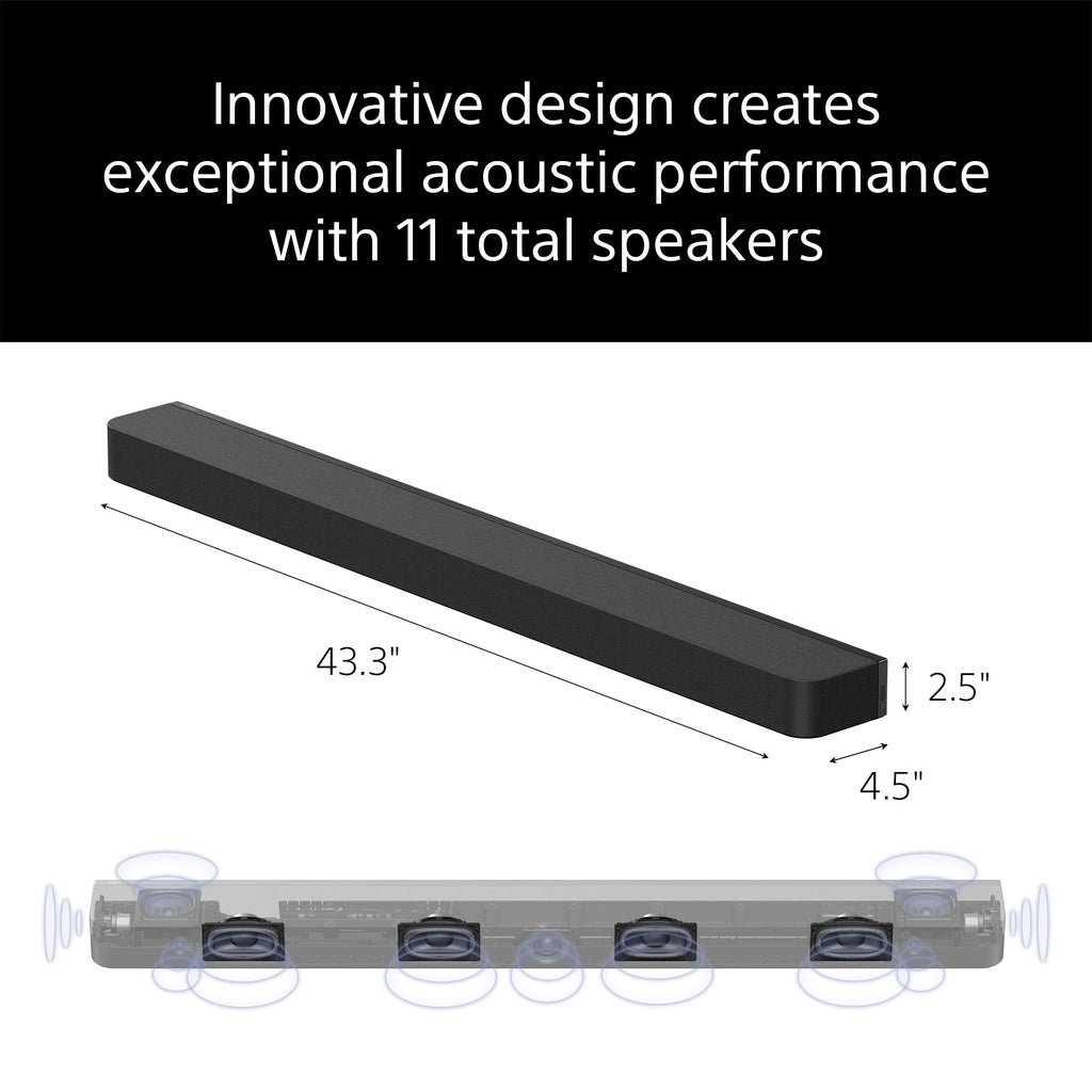 Sony BRAVIA 98-Inch 4K Mini LED Smart TV (K-98XR50, 2025) & BRAVIA Theater Bar 8 11-Speaker Soundbar with 360 Spatial Sound (HT-A8000)