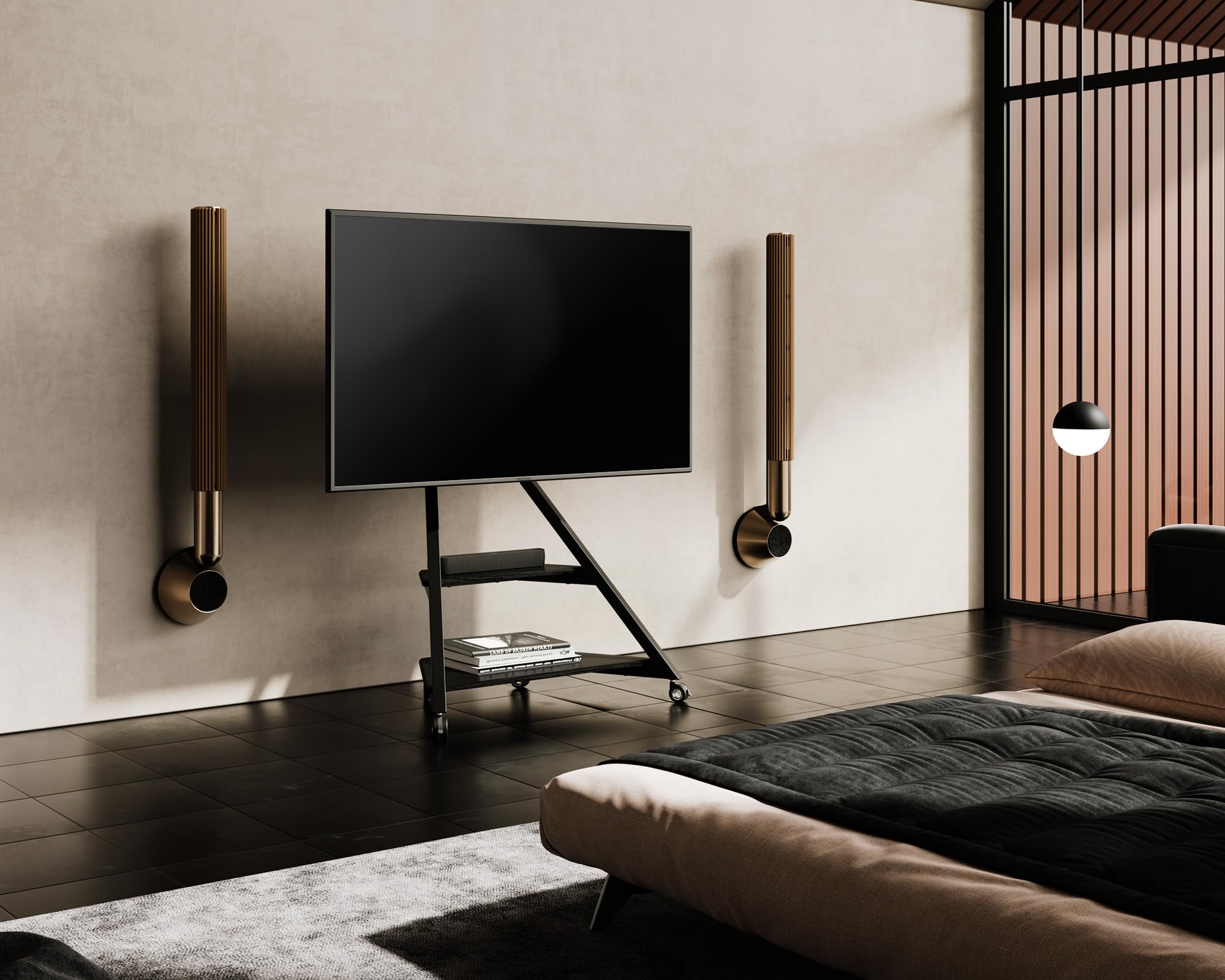 FITUEYES Rolling TV Stand
