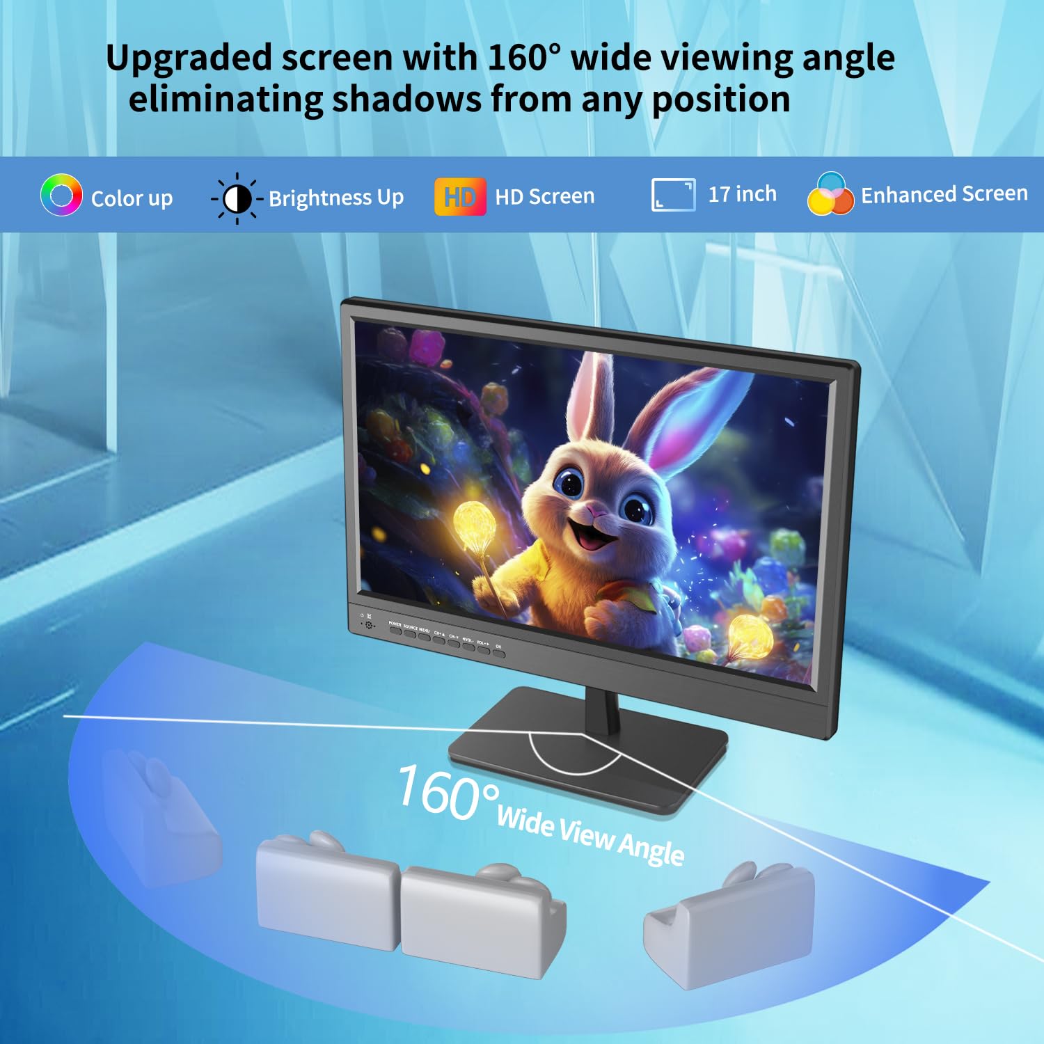 othoig 17-Inch HD LED Portable TV for Camping and Kitchen