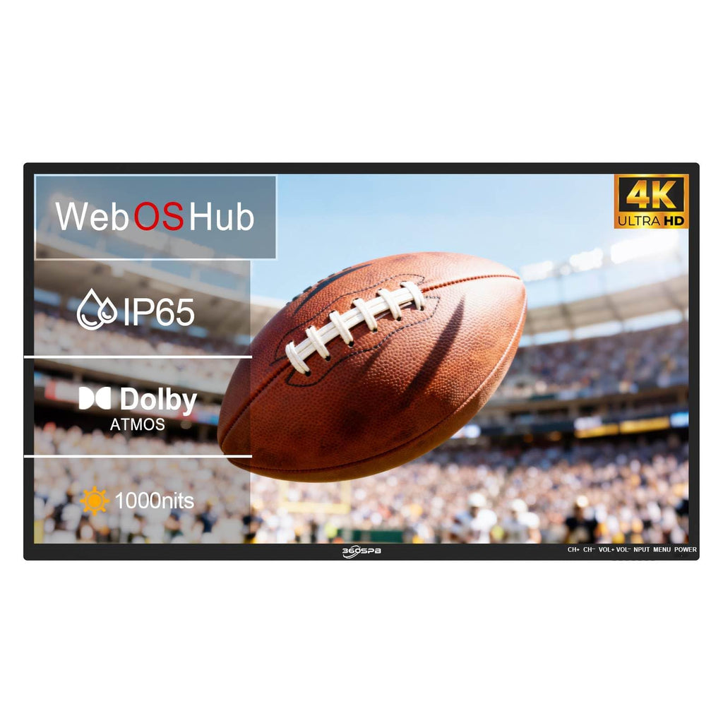 360SPB 4K IP65 Outdoor Smart TV, 1000-Nit Brightness