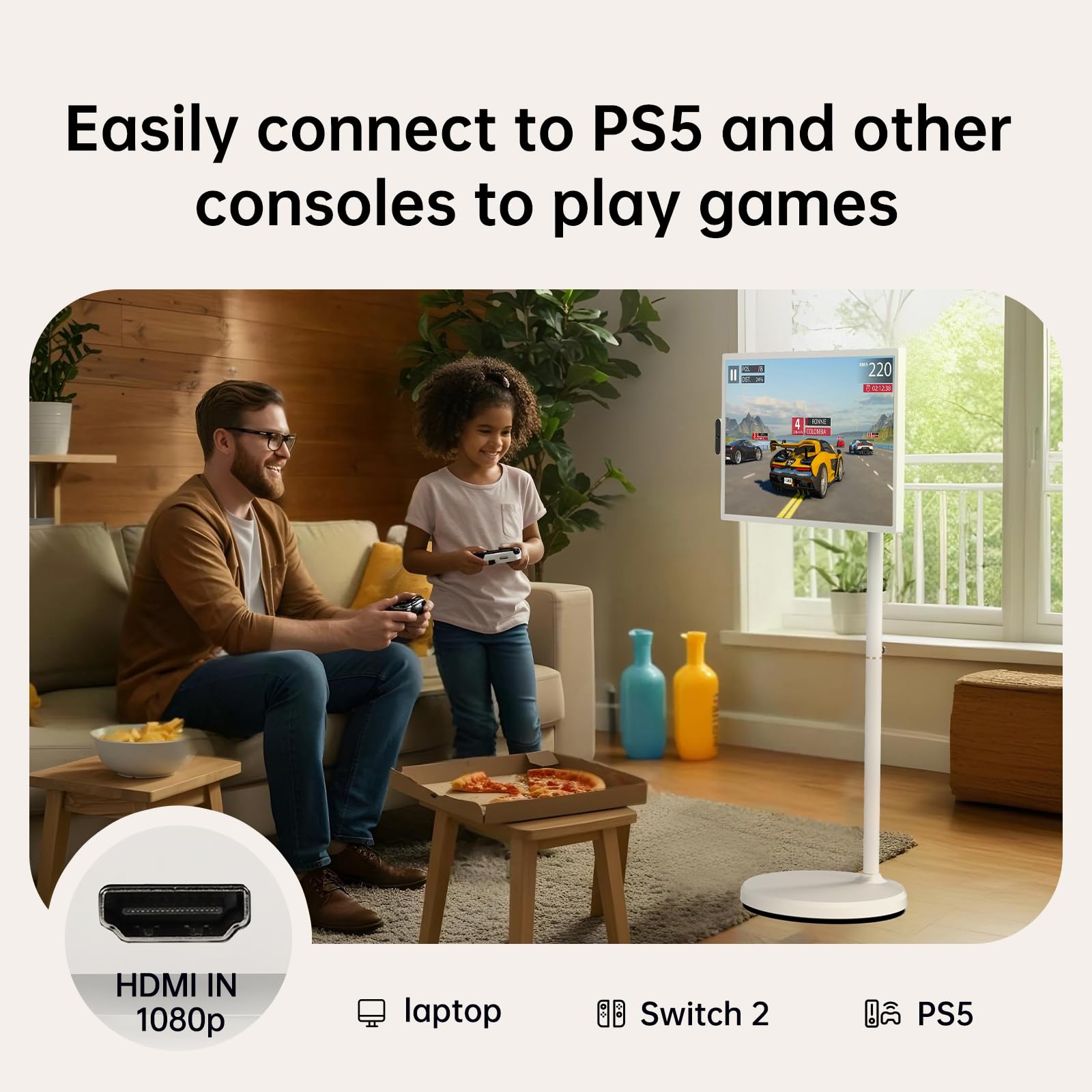 ApoloSign Rolling Touchscreen Smart TV with Android 13