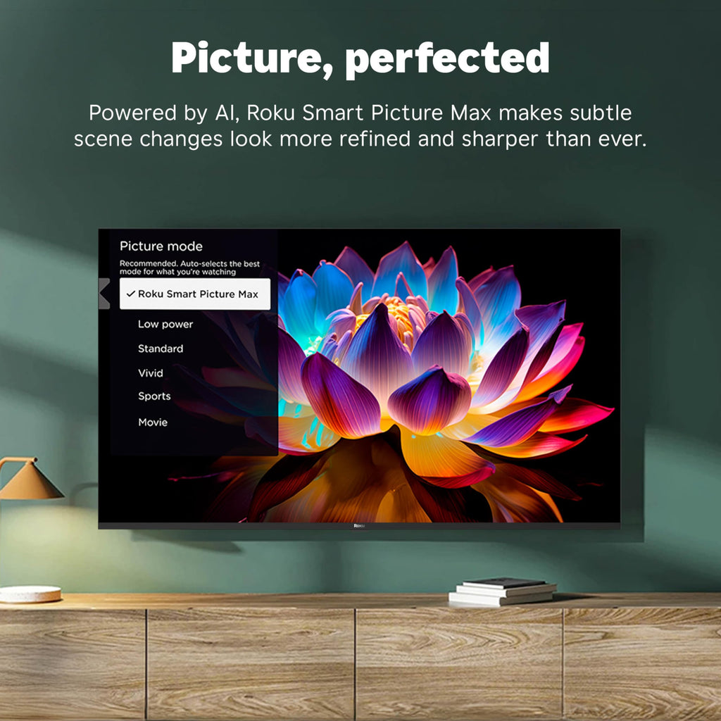 Roku Smart TV 2025 – Mini-LED TV – RokuTV with Enhanced Voice Remote – Flat Screen 4K QLED Television with Dolby Vision & Wi-Fi for Streaming Live Local News, Sports