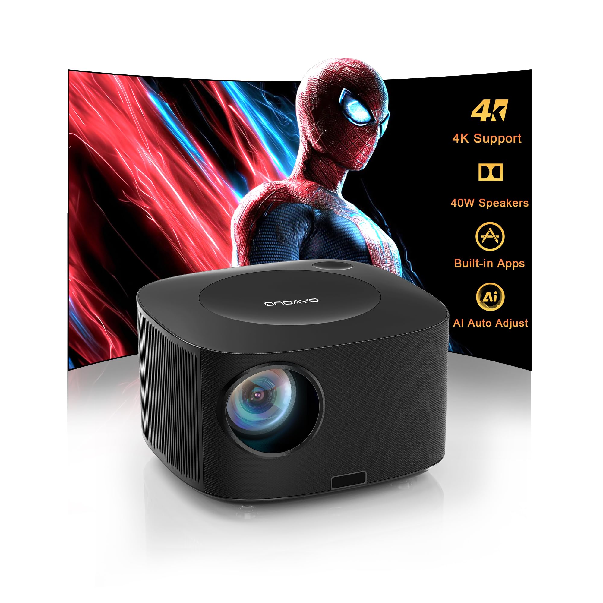 ONOAYO ONO5Pro 4K Outdoor Projector with AI Focus