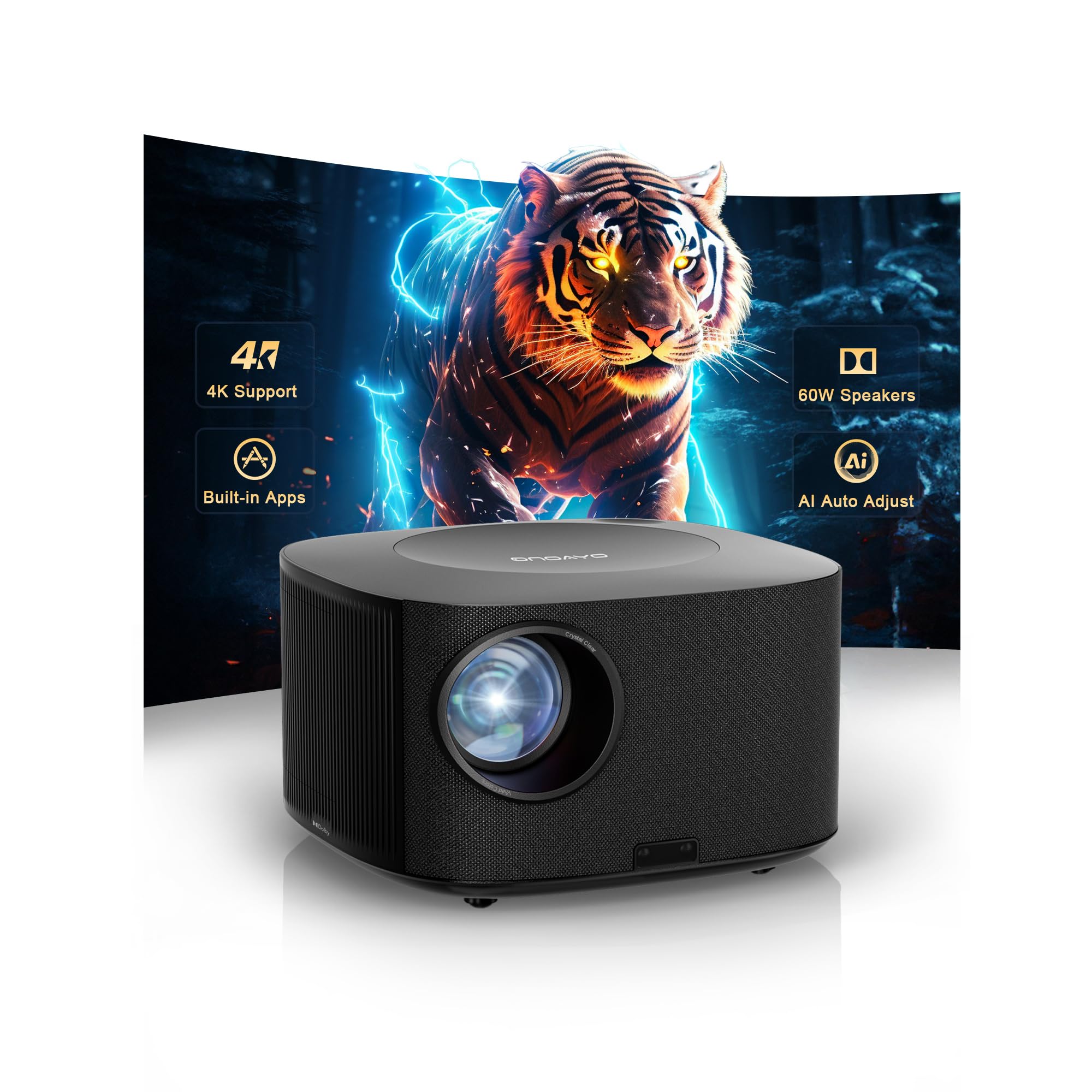ONOAYO ONO5Pro 4K Outdoor Projector with AI Focus