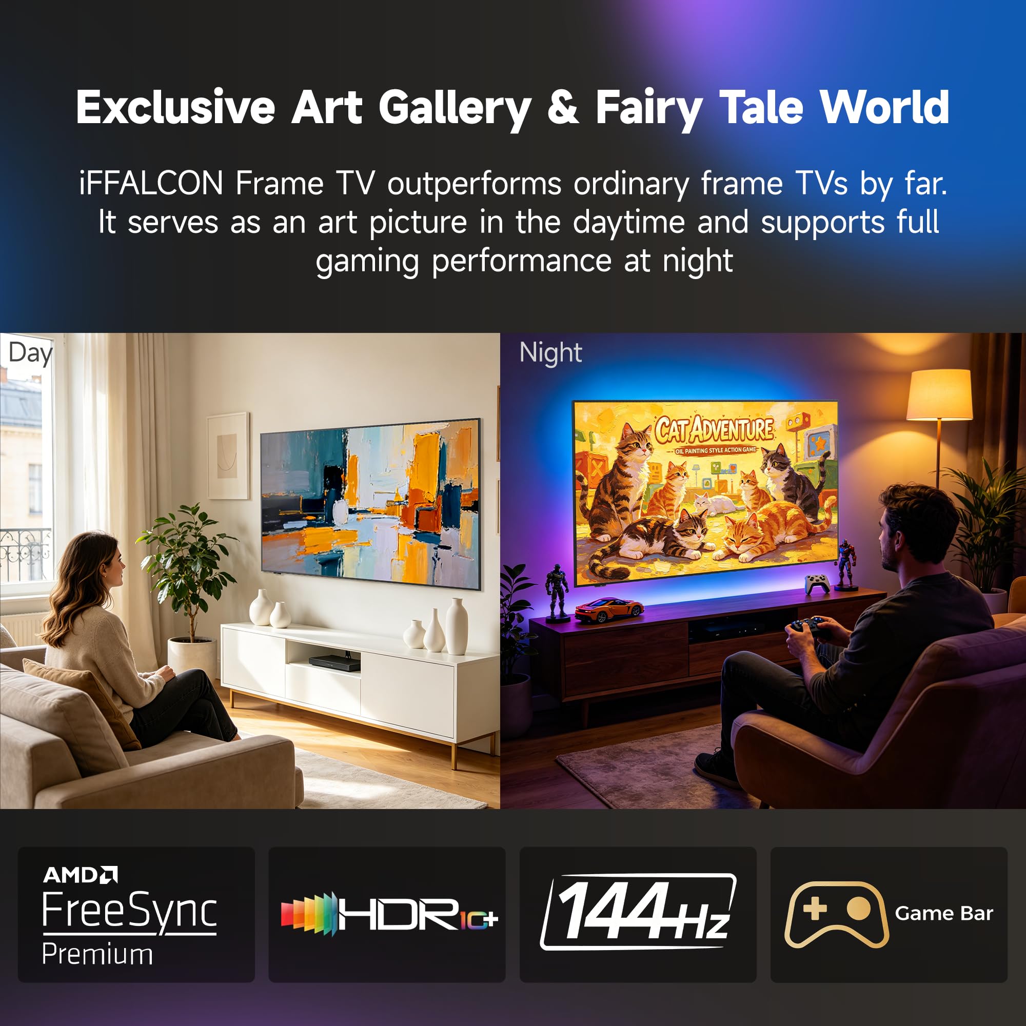 iFFALCON Frame Gaming Smart TV with Art Display Mode