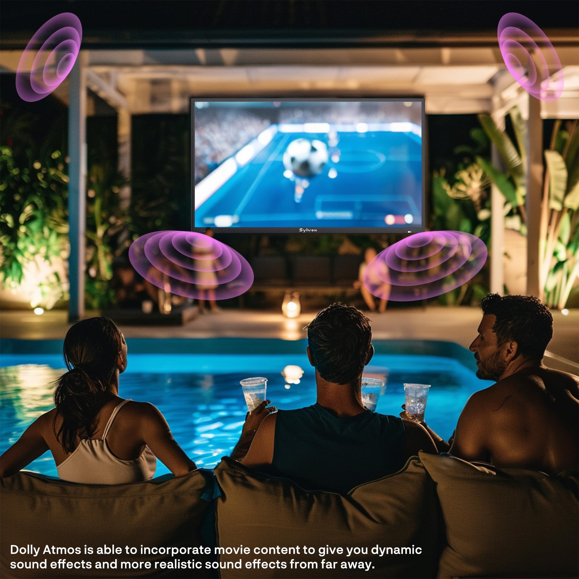 SYLVOX Weatherproof Outdoor Smart TV for Patio Use