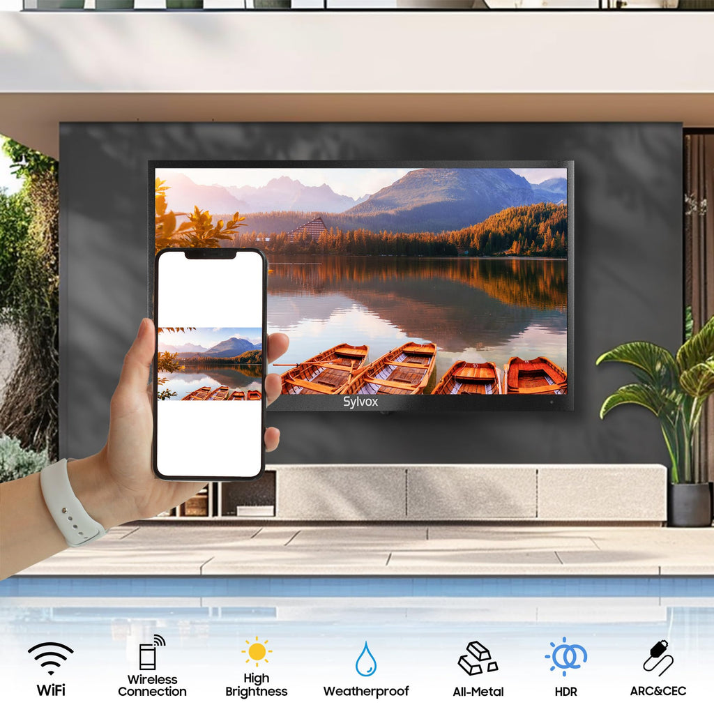 SYLVOX Weatherproof Outdoor Smart TV for Patio Use