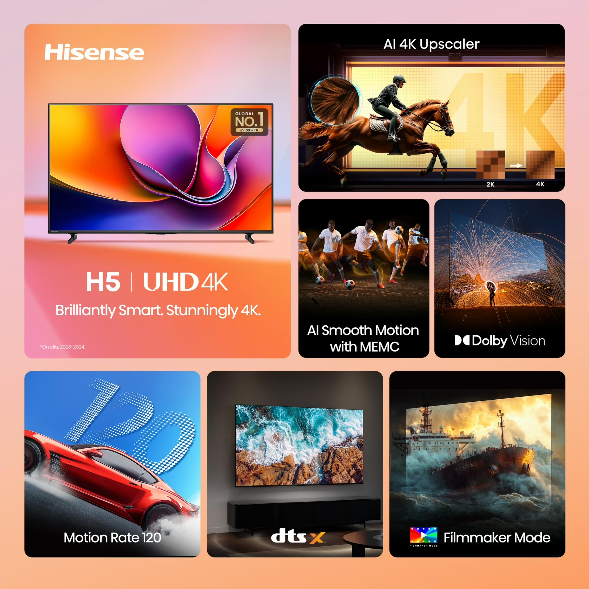 Hisense H5 Series Smart LED TV with Built-In Streaming