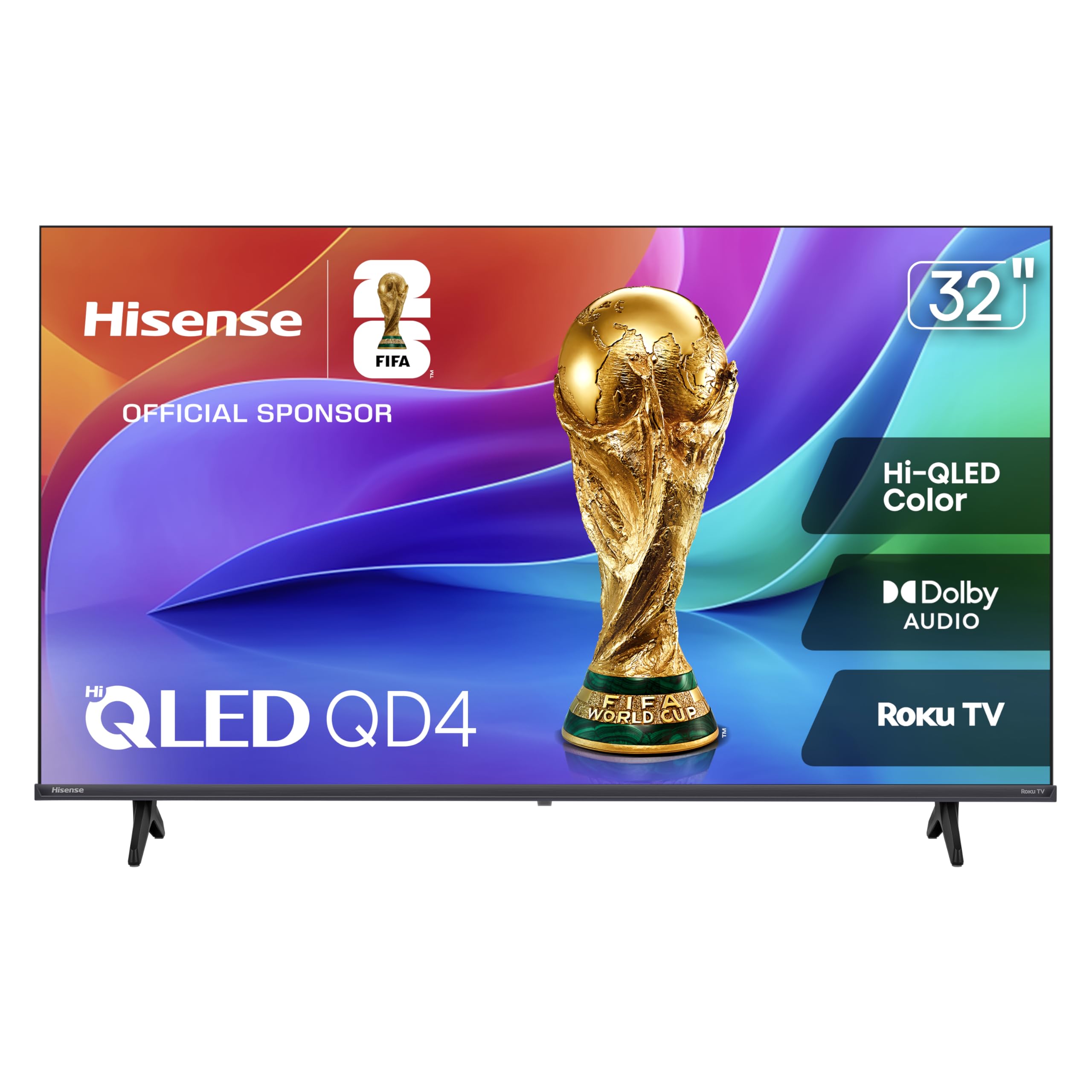 Hisense 32-Inch QD4 Hi-QLED HD Smart Roku TV