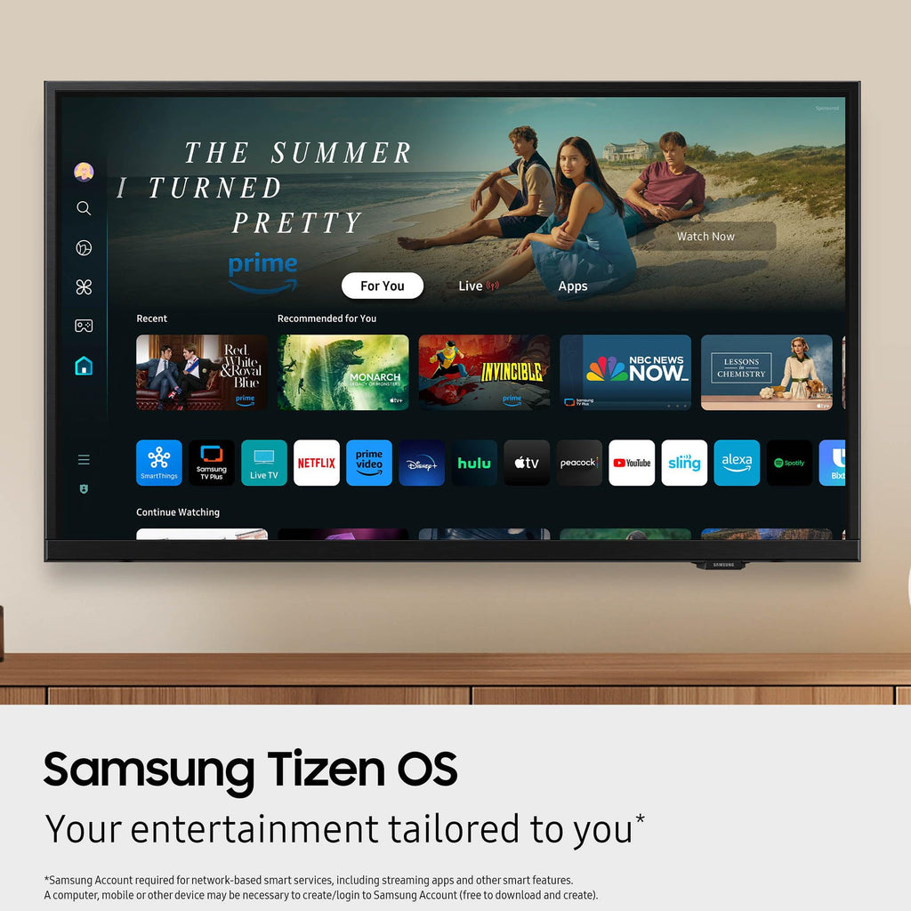 Samsung Smart TV with Built-In Streaming Apps