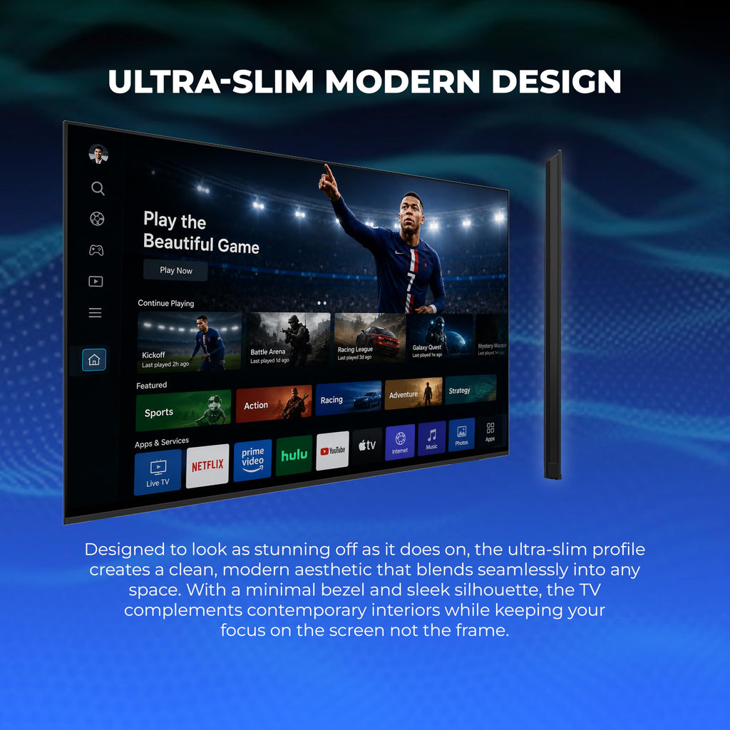 Titan Full Sun Areas Outdoor TV 4K, IP65 Weatherproof Smart TV,Assembled in USA 2 Year Warranty